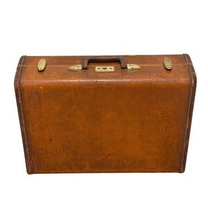 Vintage Samsonite Streamlite Suitcase Shwayder Bros Hard Shell Brown 21" No Key